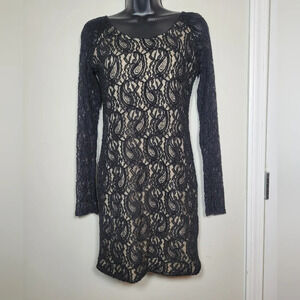 *LAST CHANCE* Wet Seal Lace Long Sleeve Mini Dress sz L